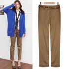 Black Queen - Set: Straight-Cut Pants + Belt 