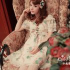 Little Paw - Lace-Trim Floral Chiffon Dress