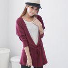 CatWorld - Set: Tie-Waist Cardigan + Studded Tank Top
