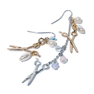 Scissors & Swarvoski Crystals Earrings