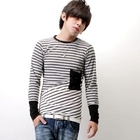 SeventyAge - Long Sleeve Striped Top