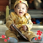 YesBabies - 金玉满堂缎面唐装叁件套