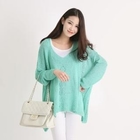 LORIKEET - Set: Asymmetric-Hem Pointelle Knit Top + Tank Top