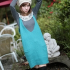 CatWorld - V-Neck Knit Jumper Dress