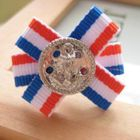 Fit-to-Kill - Hand made Pretty Silver button with France pattern cotton ring