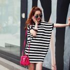 BBon-J - Short-Sleeve Striped Balloon Dress