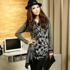 JK2 - Check-Panel Drawstring Knit Dress