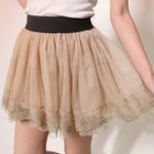 CatWorld - Lace-Trim Mesh Miniskirt