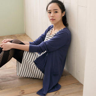 Open-Front Long Cardigan