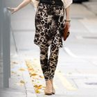 SOHO Central - Inset Leopard Print Skirt Leggings (Belt not Included)