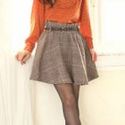 Tokyo Fashion - Paperbag-Waist Plaid Skirt