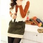 Tokyo Fashion - Bow-Accent Fleece-Hem Skirt