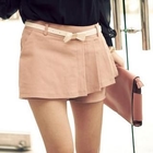 PUFFY - Pleated Culottes With Bow- Belt