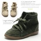 MODELSIS - Genuine Suede High-Top Sneaker Wedges