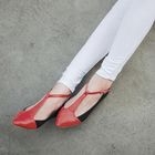 Ni-kiyo - Color-Block T-Strap Flats
