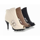 Smoothie - Peep-Toe Buckled Boots