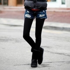 JUNY - Distressed Denim Shorts