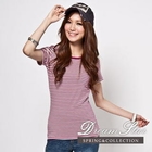 Dream Star - Short Sleeve Scoop Neck Striped Tee