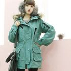 Dodostyle - Faux-Fur Trim Fleece Lined Parka
