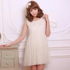 Princess Show - Sleeveless Lace-Panel Dress