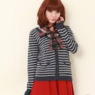 ZOO - V-Neck Striped Cardigan