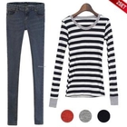 Bluemint - Set: Stripe Long-Sleeve T-Shirt + Skinny Jeans