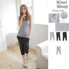 Kiwi Shop - Elastic-Waist Cropped Sweatpants