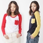 ANNINA - Pocket Accent Long-Sleeve T-Shirt