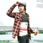 ABOKI - Long-Sleeve Plaid Shirt
