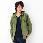 BLACK ASUKA - Dual-Pocket Hooded Military Jacket