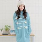 CLICK - Button-Detail Hoodie Dress
