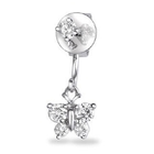 MaBelle - 18K White Gold Diamond Single Earring