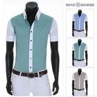 MINE M HOMME - Panel Short-Sleeve Shirt