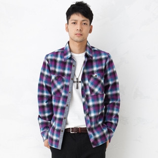 Long-Sleeve Dual-Pocket Plaid Shirt Long-Sleeve Dual-Pocket Plaid Shirt