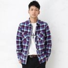 BLACK ASUKA - Long-Sleeve Dual-Pocket Plaid Shirt