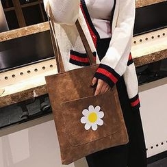 Lizzy - Faux-Leather Printed Tote with Pouch Lizzy - Faux-Leather Printed Tote with Pouch