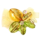 6thJune - Flower Brooch - YellowGreen702