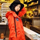 BENGGIRL - Drawstring-Waist Hooded Parka