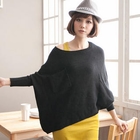 CatWorld - Batwing-Sleeve Asymmetrical Knit Top