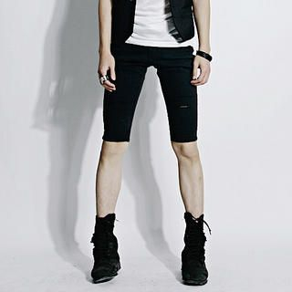 Distressed Skinny Shorts