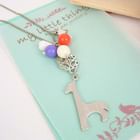 MyLittleThing - Rainbow Ball Ball Giraffe Silver Necklace