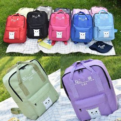 Pandabada - Cat Print Canvas Backpack Pandabada - Cat Print Canvas Backpack