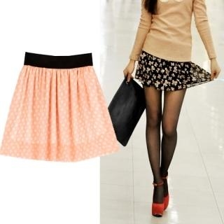 Patterned Chiffon A-Line Miniskirt (2 Designs) Patterned Chiffon A-Line Miniskirt (2 Designs)