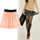 Miss Hong - Patterned Chiffon A-Line Miniskirt (2 Designs)