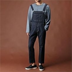 THE COVER - Washed Denim Suspender Pants THE COVER - Washed Denim Suspender Pants