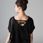SARAH - Cross-Strap Back Sheer Tunic