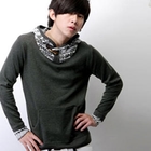 SeventyAge - Hooded Toggle Patterned-Trim Pullover