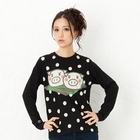 Buden Akindo - Long-Sleeve Print T-Shirt - Winter Pig Mochi