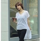 REDOPIN - V-Neck Dip-Back Knit Top
