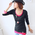 eFashion - Inset Top Long-Sleeve T-Shirt
